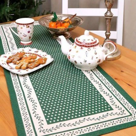 Салфетка новогодняя 40*100см гобелен НИДЕРЛАНДЫ зеленый