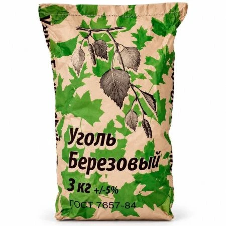 Уголь древесный 3кг(+/-15%) в пакетах (1) ГОСТ 7657-84