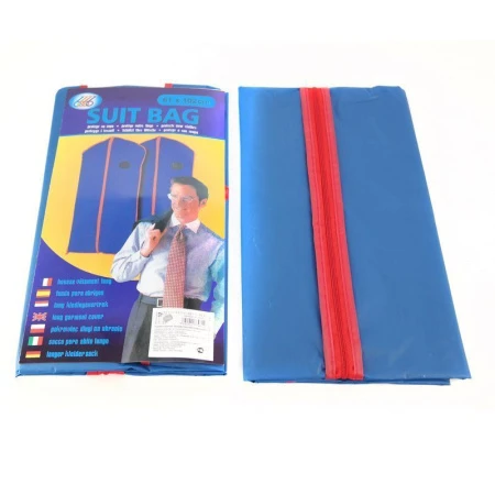 яяяЧехол для одежды 61*102см синий с красной молнией JC-4186/8110 (144)