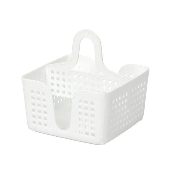 Органайзер с перегородками переносной 150*150*160мм пластик ЛОФТ белый (16)