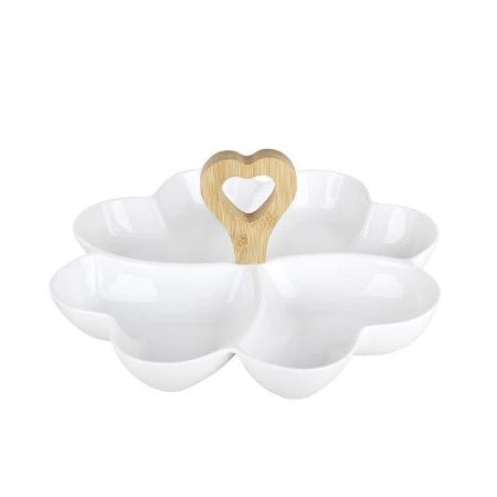 Менажница 4 секции 28см фарфор ZD8338 (12)