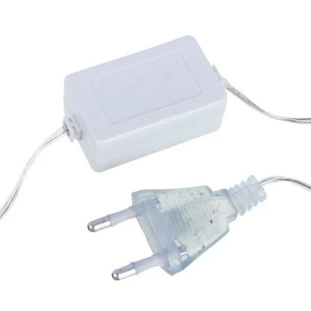 Гирлянда эл шнур 5м, 50LED, белый, пост.свеч., ПВХ прозр., d5мм, IP65, 220В