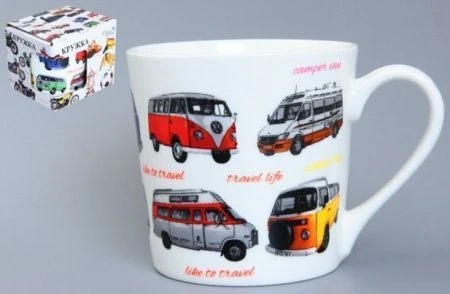 Кружка 400мл керамика АВТОБУСЫ