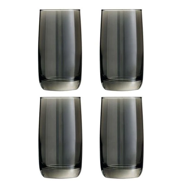 Стаканы набор 4шт 330мл стекло СИЯЮЩИЙ ГРАФИТ высокие (2/4)