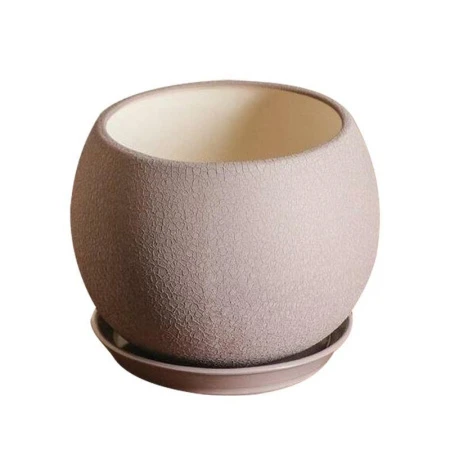 яяяГоршок цветочный керамика Шар 9л шелк аметист (2)