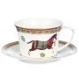Чайный набор 8пр фарфор ЛОШАДЬ на 4 персоны 250мл (8)