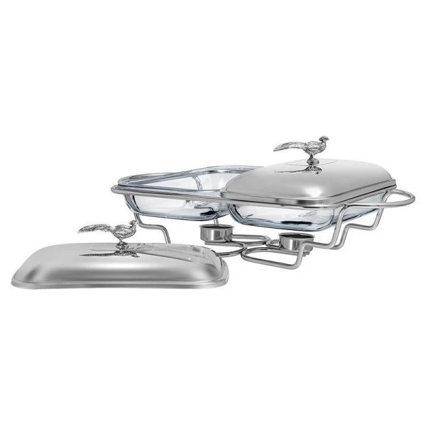 Мармит двойной 1,6/1,6л нерж.сталь/стекло ОХОТА (4)