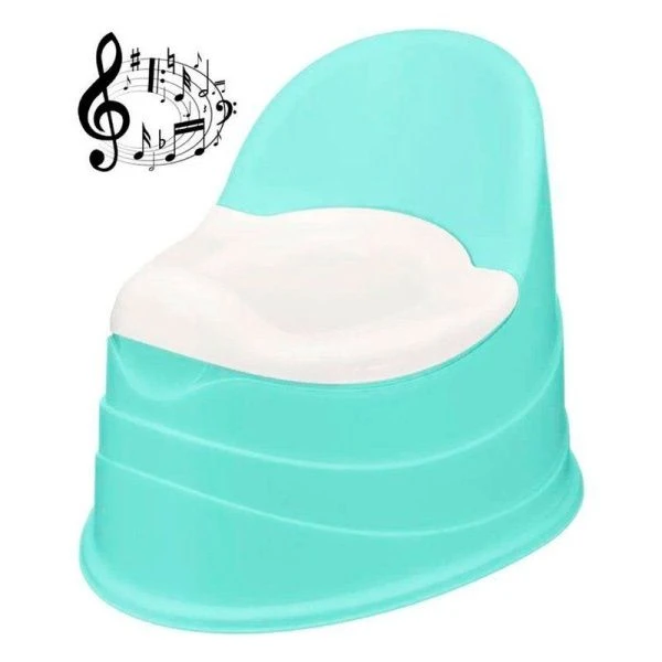 Горшок детский музыкальный 390*310*305мм пластик зеленый (4)
