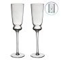 Бокалы для шампанского набор 2шт 210мл стекло Twist & Shine (15)