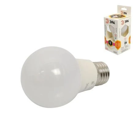 Лампа светодиодная стекло ЭРА LED smd A60-9w-827-E27 2700К (тепл. свет)