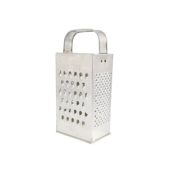 Терка 4 гранная 8,5*6,2*18,2см белая жесть эконом К01.000.10 (48)