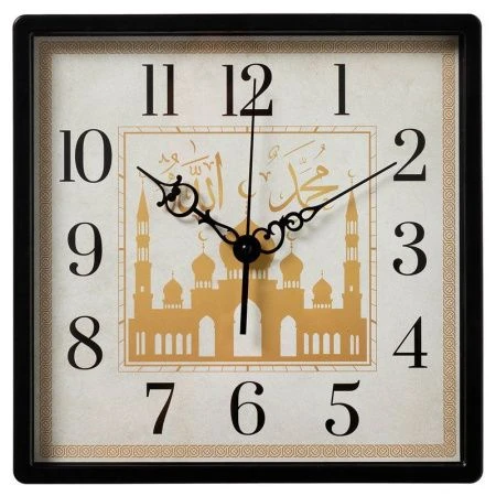 Часы настенные 30*30см пластик РУБИН Мечеть черный (10)