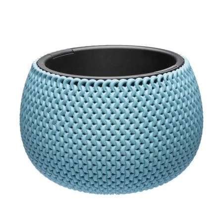 Кашпо 2,3л пластик Lace серо-голубой (6)