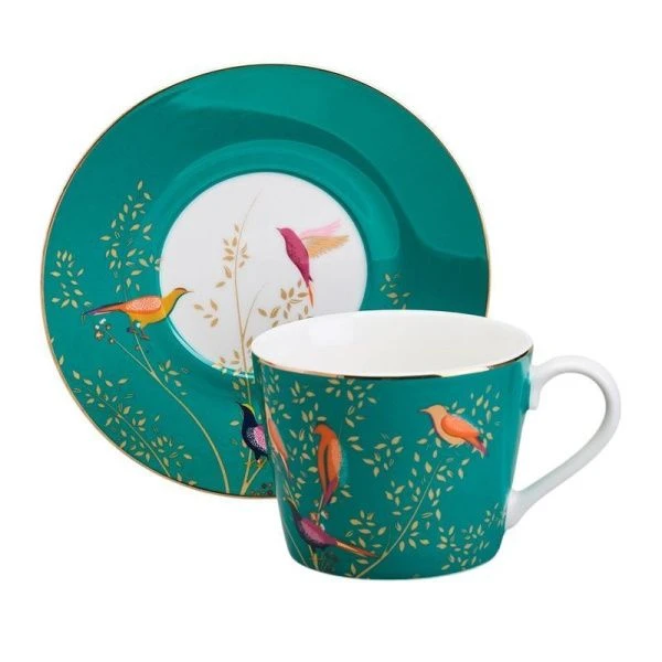 Чайный набор 2пр фарфор Golden Birds на 1 персону 220мл (18)