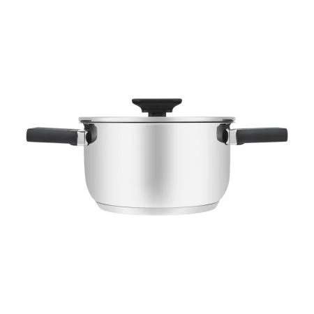 Кастрюля 3,2л h11,5см нерж.сталь ANSER со стекл.крышкой 20см (6)