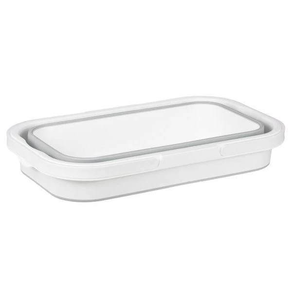 Ведро складное 16л 470*280*75мм пластик ФЛЕКС смоки прямоугольное (5) Ведро складное 16л 470*280*75мм пластик ФЛЕКС смоки прямоугольное (5)