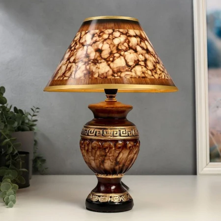 Лампа настольная с абажуром хром 25*25*36см 16341/1