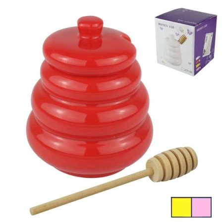 Банка для меда 14см фарфор микс 3 цвета СС7192/JC-10889 (48/47)