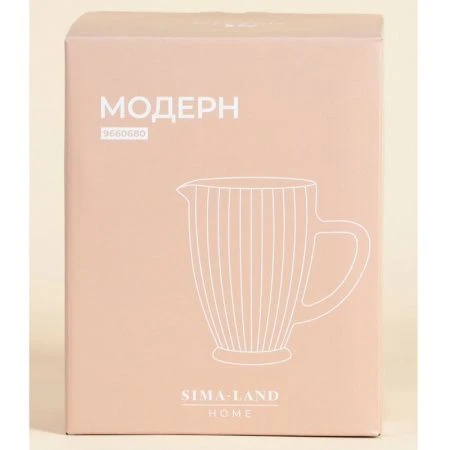 Кувшин 1,2л стекло Home МОДЕРН зеленый 19,5*13*18,5см