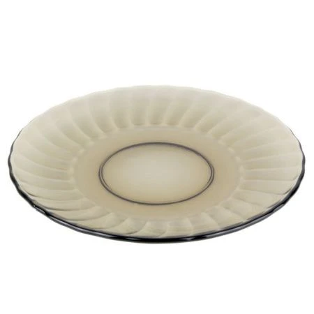 Тарелка мелкая 17см стекло ELICA дымка десертная (6)