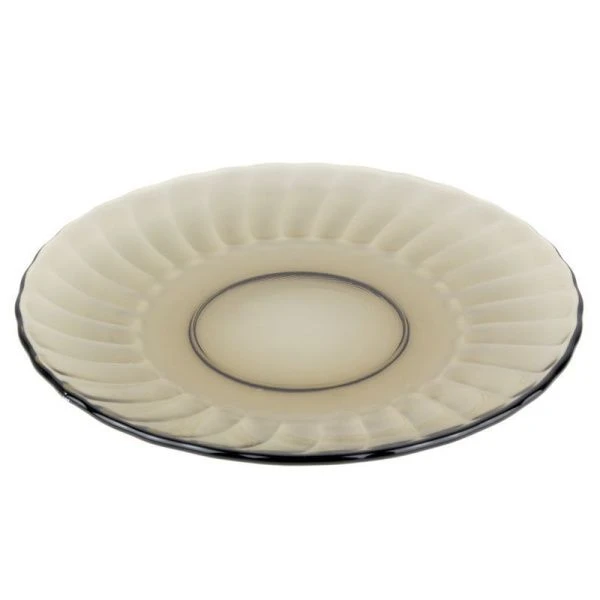 Тарелка мелкая 17см стекло ELICA дымка десертная (6)