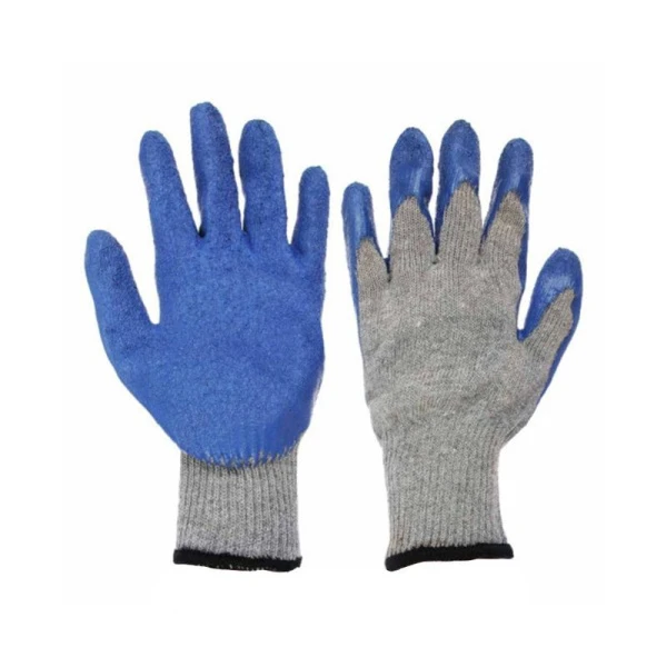 Перчатки нейлоновые с рельефным латексом (600)