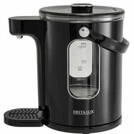 Чайник-термос 3л стекло DЕLTA LUX DE-1701 LCD дисплей, 1600 Вт, 13 режимов поддерж. t, черный  (4)