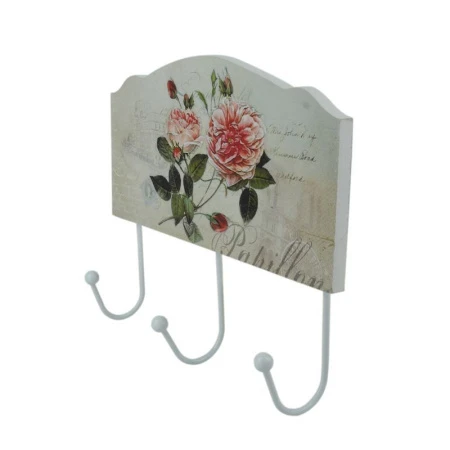 Вешалка-коллаж МДФ 3 крючка 22*11см микс (144)