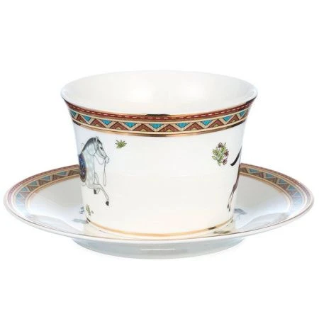 Чайный набор 8пр фарфор ЛОШАДЬ на 4 персоны 250мл (8)