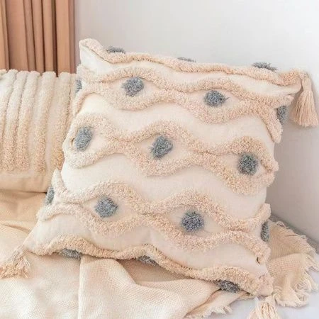 Наволочка декоративная 45*45см на молнии, хлопок JC-17876 (100)