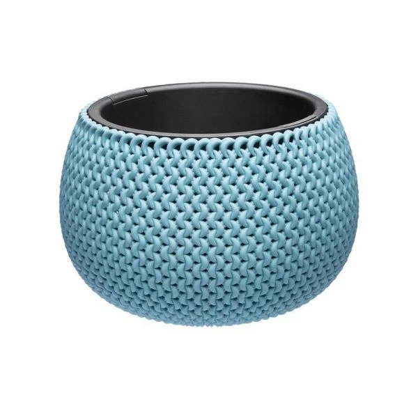 Кашпо 3,9л пластик Lace серо-голубой (4)