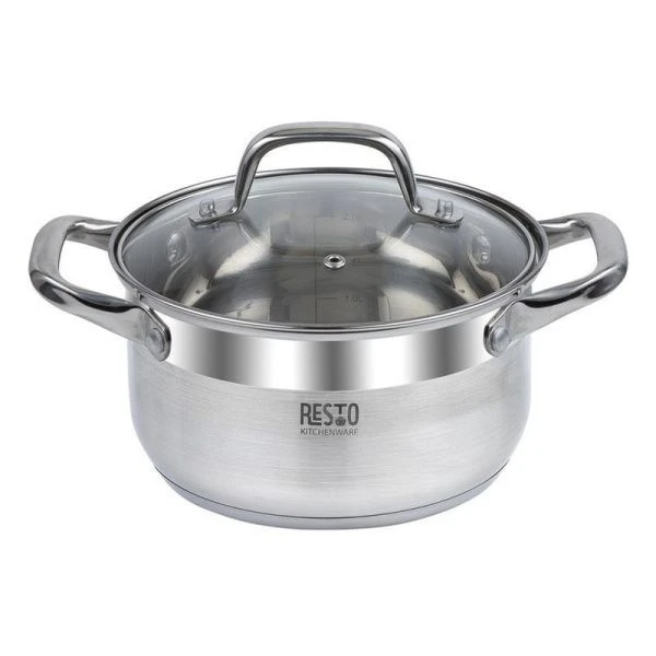 Кастрюля 2,6л нерж.сталь LIBRA со стекл.крышкой 18см h10см (6)