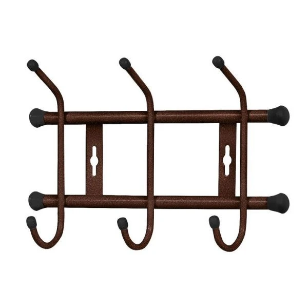 Вешалка 3 крючка настенная 284*188мм металл медный антик ВН3 (5) 1078