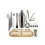 Набор бармена 19пр нерж.сталь на бамбук.подставке, арт. 7765 (8)
