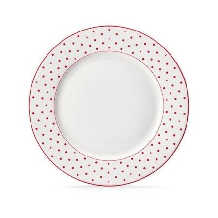 Тарелка мелкая 23см фарфор Teatro красный обеденная TET-32-R
