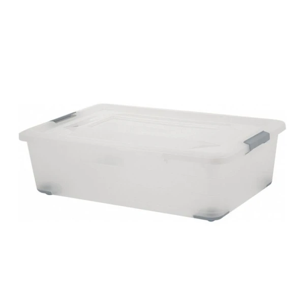 Ящик для хранения 25л 56,5*38,5*16,8см пластик Bergen натуральный (7)