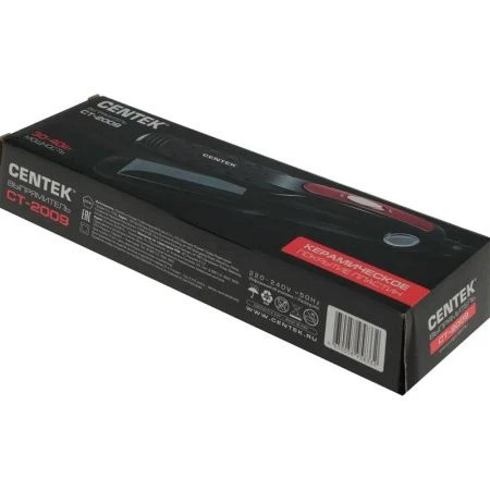 Выпрямитель для волос 40Вт Centek CT-2009 керамические пластины 90*32мм, LED индикатор (24