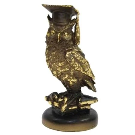 яяяФигурка Сова Бакалавр полистоун 16*9*9см GF1-10