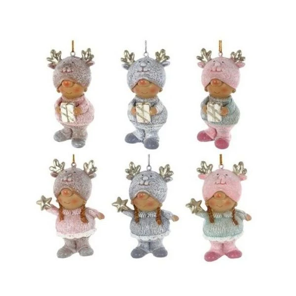 Фигурка декоративная Дети, L4,5 W3,5 H8 см, 6в.