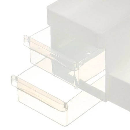 Органайзер для косметики 258*160*115мм пластик белый/прозрачный (8)