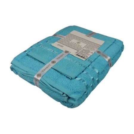 Набор полотенец махровых 3пр 30*50см/50*90/70*130см FLOSLU бирюзовый