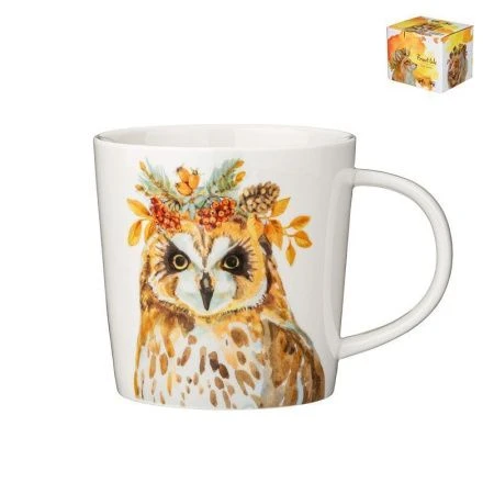 Кружка 420мл фарфор ЛЕСНАЯ СКАЗКА. СОВА (24)
