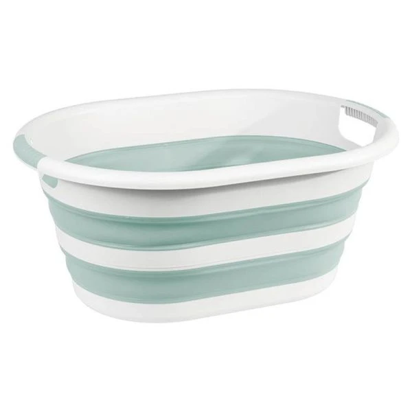 Таз складной 38л 630*450*85мм пластик ФЛЕКС морская волна овальный (5)