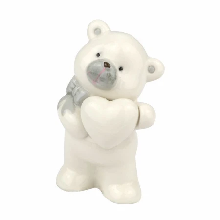 Фигурка Медвежонок с сердцем фарфор 9,5*5см 85270-1А /JC-10162 (144)