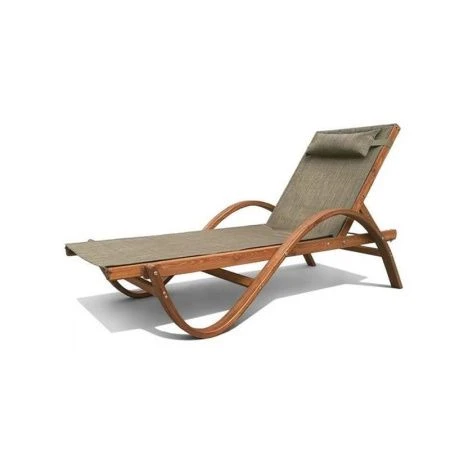 Кресло-шезлонг Мальта дерево/текстилен 201*82*77см (max нагр.150кг) AFM-511B Olive (1)