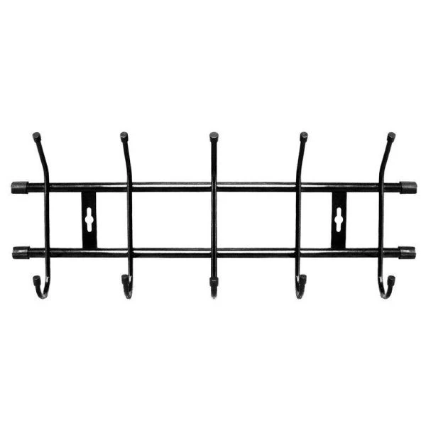 Вешалка 5 крючков настенная 484*188мм металл черная ВН5 (5) 1079