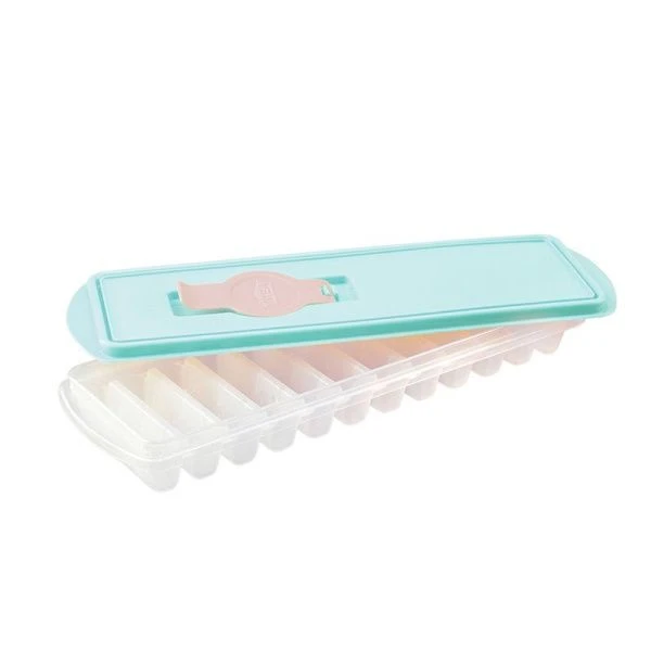 Форма для льда 25*8,5*3см пластик ПАЛОЧКИ Аквамарин с крышкой и клапаном (28) ВЫВОД