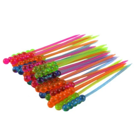 Шпажки для канапе пластик 9см 50шт цветные (400) JC-7899