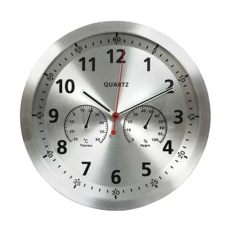 Часы настенные 34,7*4,2см металл серебро EG7754TH-HF162S (10)