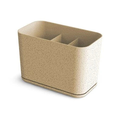 Сушилка для столовых приборов 3 секции 157*87*111мм пластик СМАРТ бежевый флок С425БЕЖ (12)